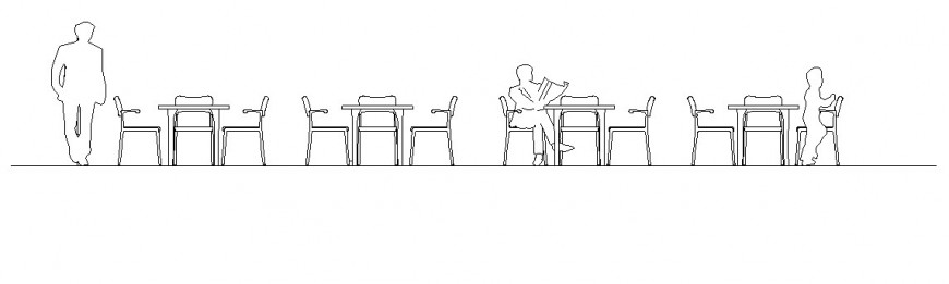 Cafe Bar Furniture Blocks Cad Drawing Details Dwg File Cadbull