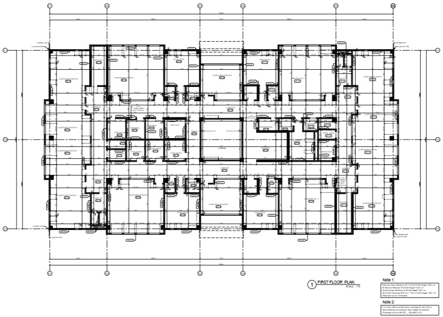 college building second floor plan - Cadbull