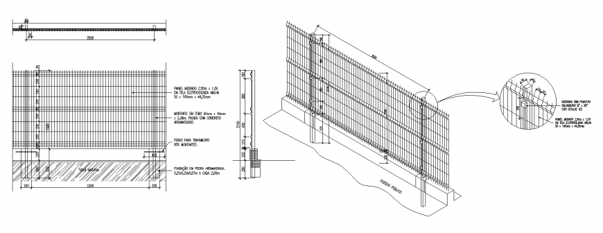 Compound wall jali detail drawing in dwg file. - Cadbull