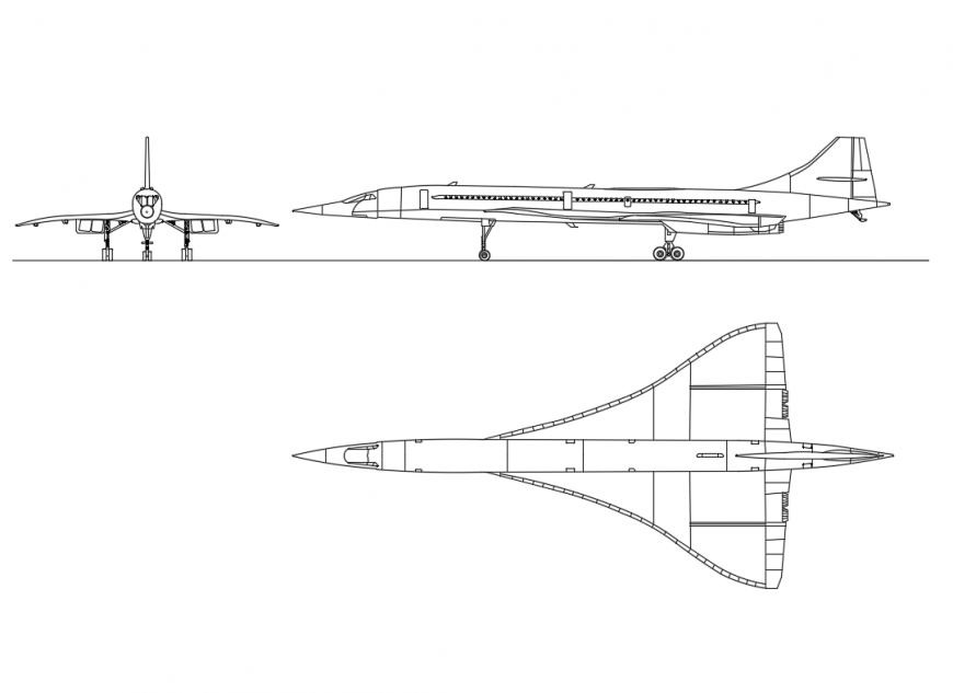 Чертежи самолета конкорд - 92 фото