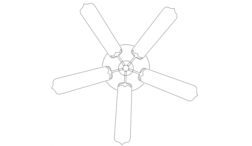Creative ceiling fan elevation block cad drawing details 