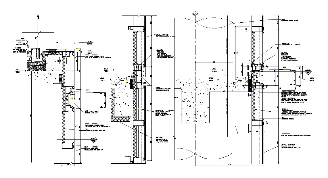 Glass Curtain Wall Section Detail Dwg Wall Design Ide