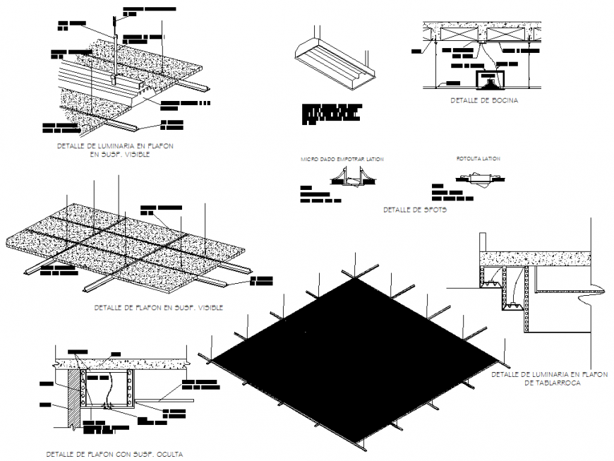 Detail Lights In Suspended Ceilings Detail Dwg File