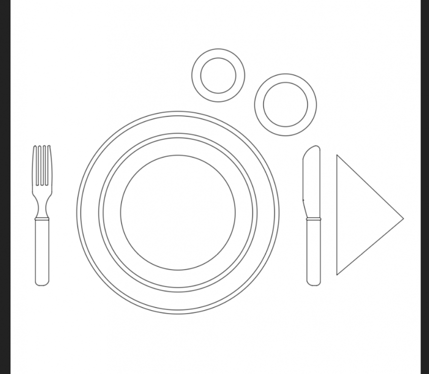 Dining Table Crockery Set Cad Blocks Design Dwg File 08072018014527 