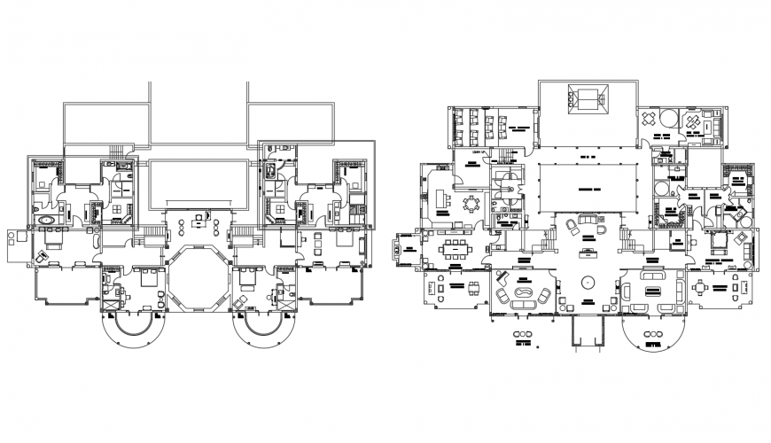Drawing of modern  house  plan  with details AutoCAD  file  