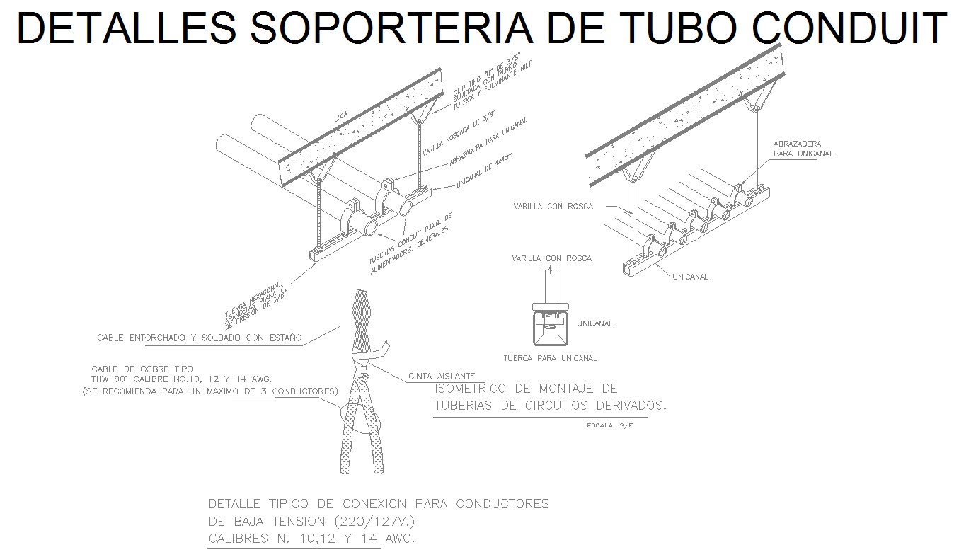 Details Conduit Tubing Support Cadbull