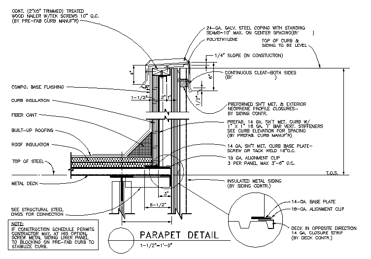 Parapet Wall Detail Drawing