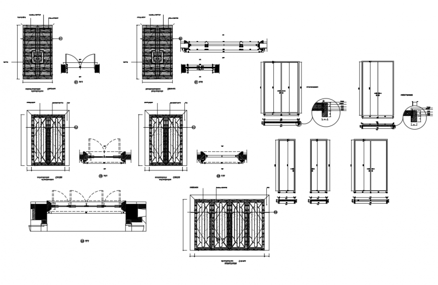  Fire  exit  door  blocks  with frame and dimensions details 