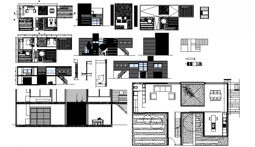  House  drawings detail 2d view plan  elevation  autocad 