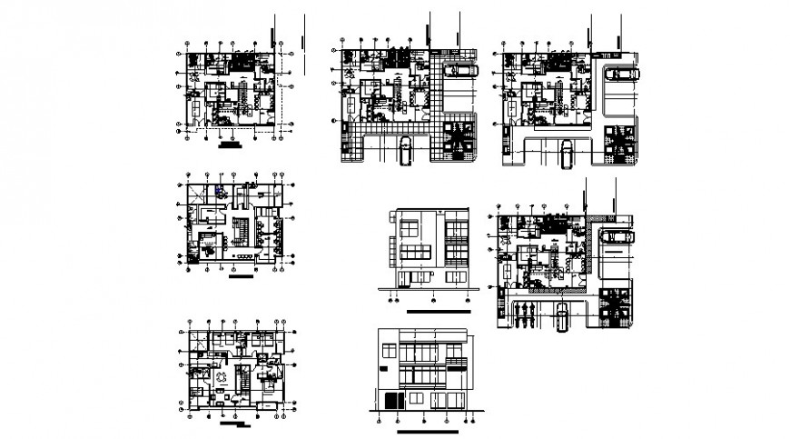 Medical research clinic floor plan and elevation in auto