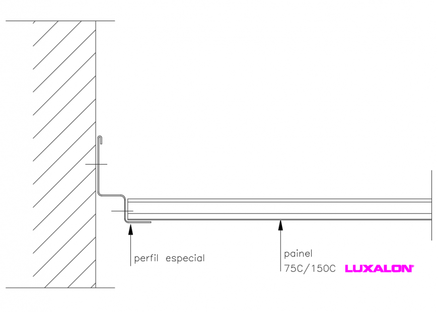 Metal Suspended Ceiling End With Special Profile L Structure