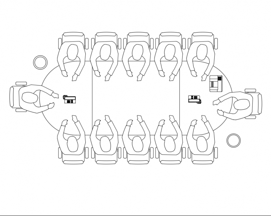 Multi Seated Office Conference Room Table Cad Block Design Dwg File   Multi Seated Office Conference Room Table Cad Block Design Dwg File 07072018060701 