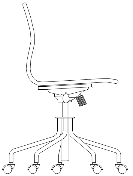 office chair 3d dwg file - Cadbull