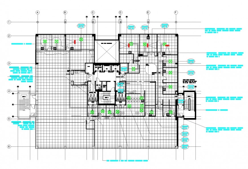 Office Ceiling Layout Texture Dwg File Cadbull