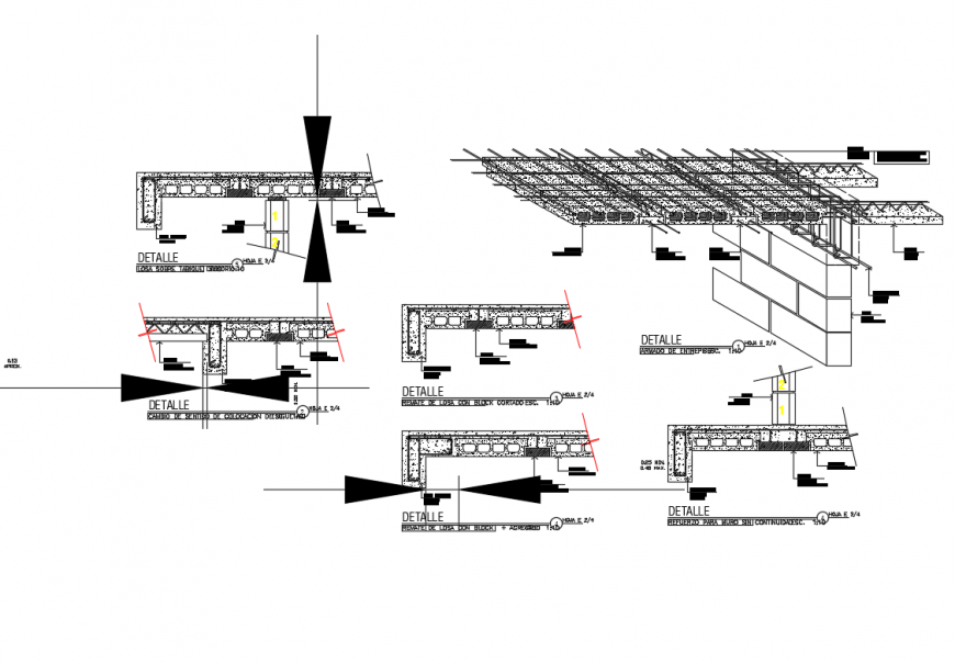 Prefabricated Concrete Slab Construction Cad Drawing Details Dwg File Cadbull