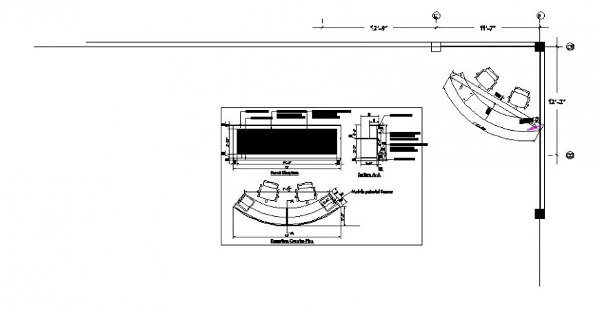 Reception table detail drawing in AutoCAD file. - Cadbull