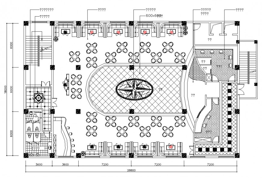 Restaurant Plan Dwg 4231