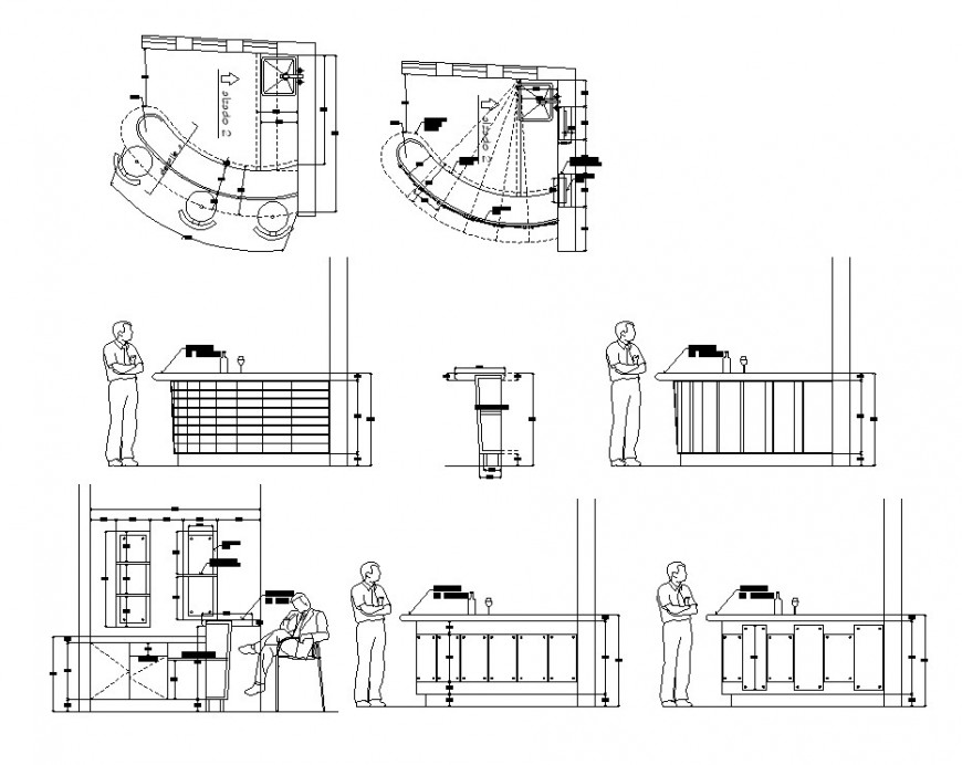  Restaurant  furniture detail 2d view CAD  block  autocad file 