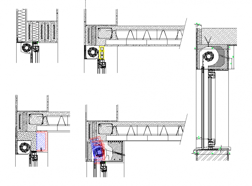 Roller Shutters Section Plan Detail Dwg File 09082018062510 