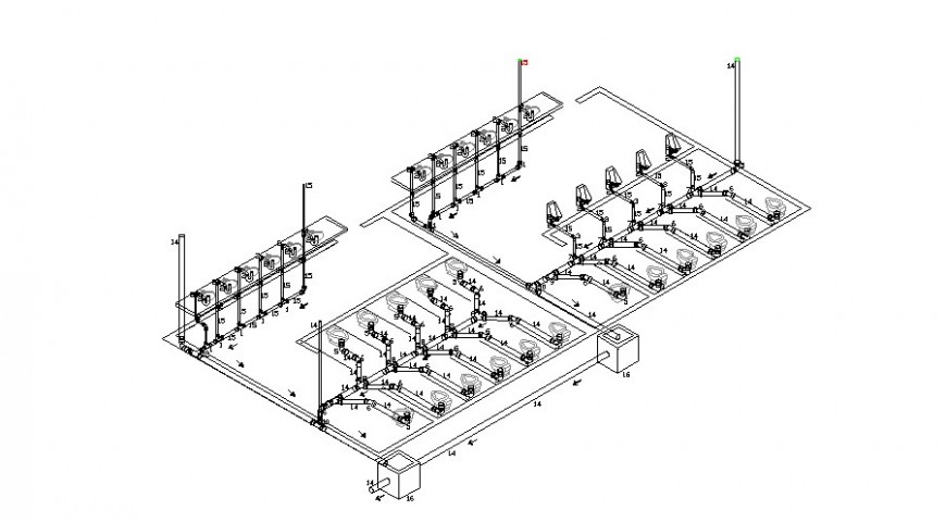 Sanitary Installation And Isometric Plan Cad Drawing Details Dwg File Cadbull