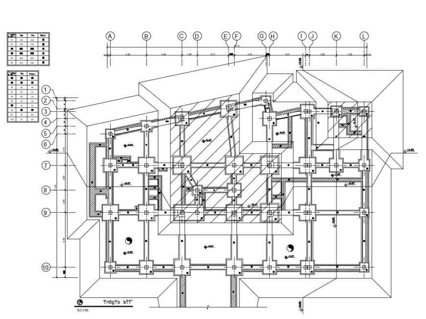 Structural design drawing view dwg file - Cadbull