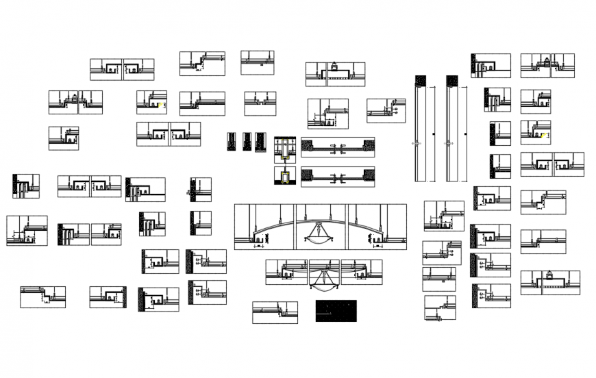 Suspended False Ceiling Of Building Structure Details Dwg File