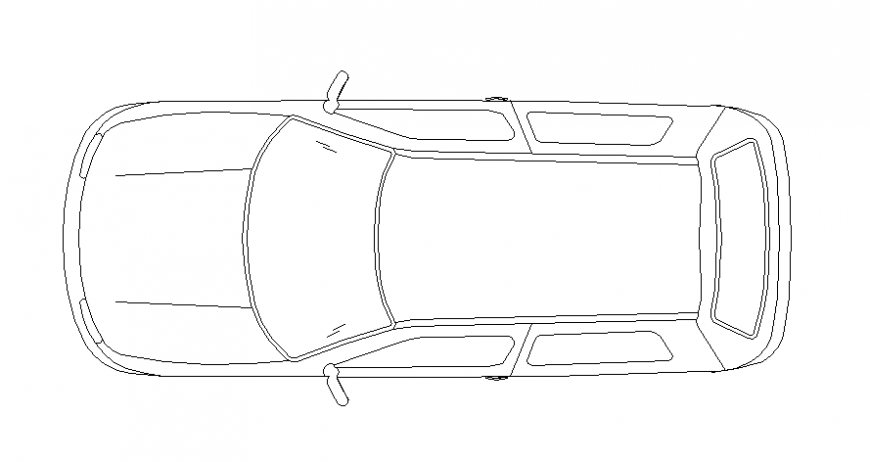 SUV model top view car - Cadbull