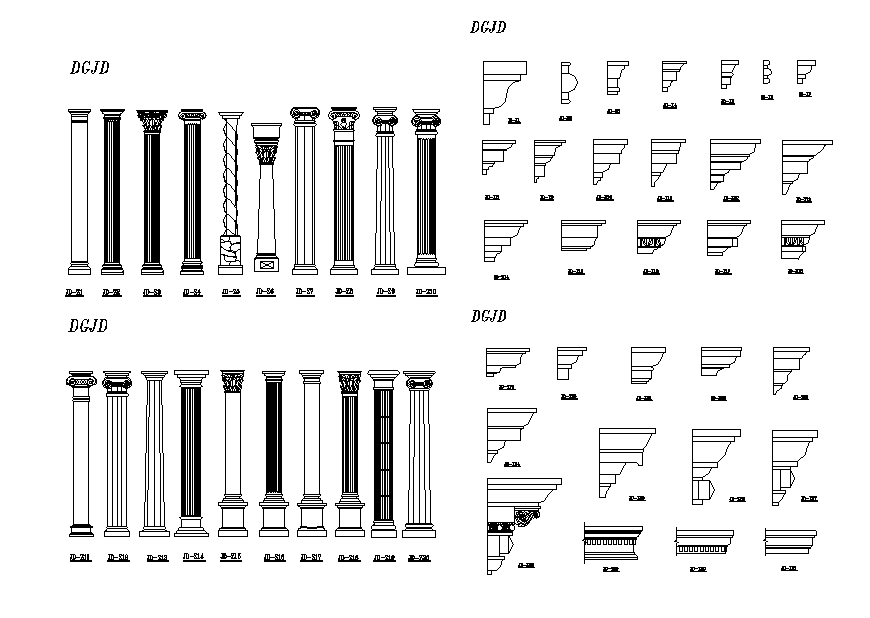 Carving Column Cad Blocks Elevation Design Dwg File C Vrogue Co