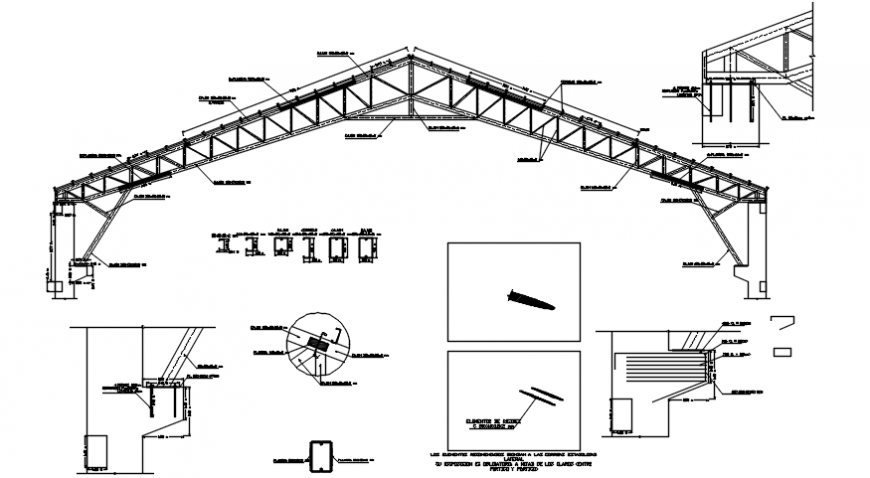 Detail Truss Roof Section Drawing In Dwg File Cadbull Images And Photos Finder