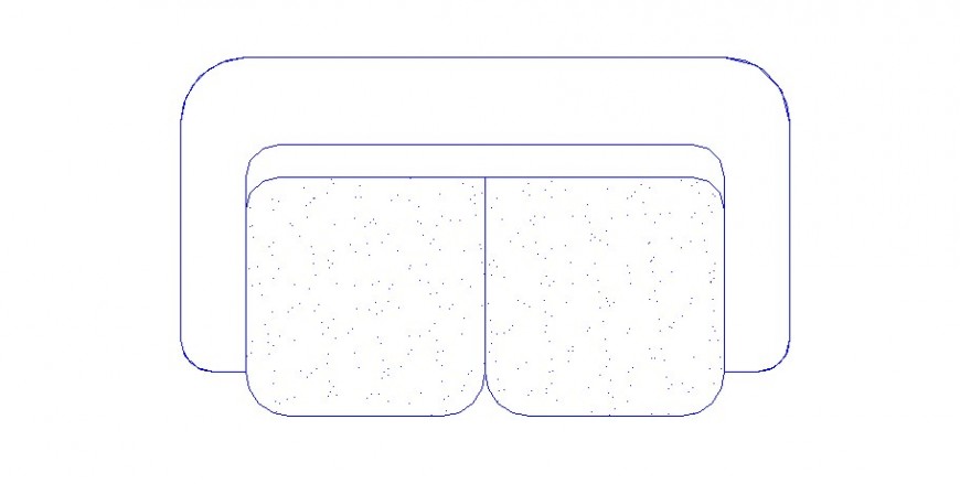 Two Seated Sofa Set Elevation Block Details Dwg File Cadbull