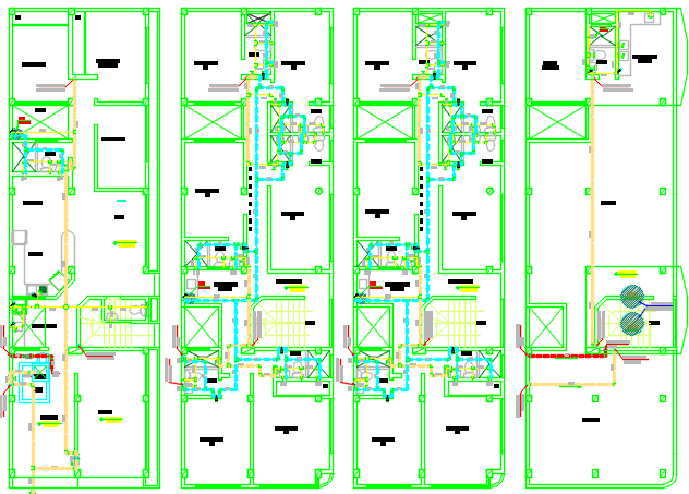 Plumbing Layout Plan Autocad Dwg Water And Sanitary Plumbing Home Cadbull 8691